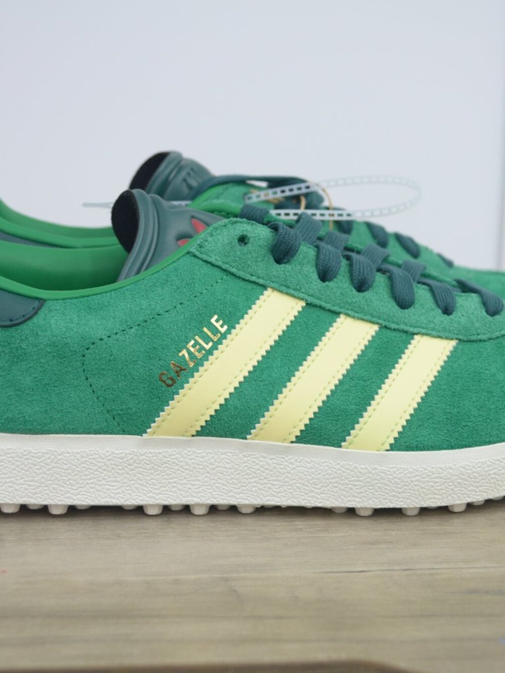 Adidas Gazelle Spikeless Golf Shoes Men Size 11 Green Suede Turf Sole Golf Sneak - Picture 4 of 7
